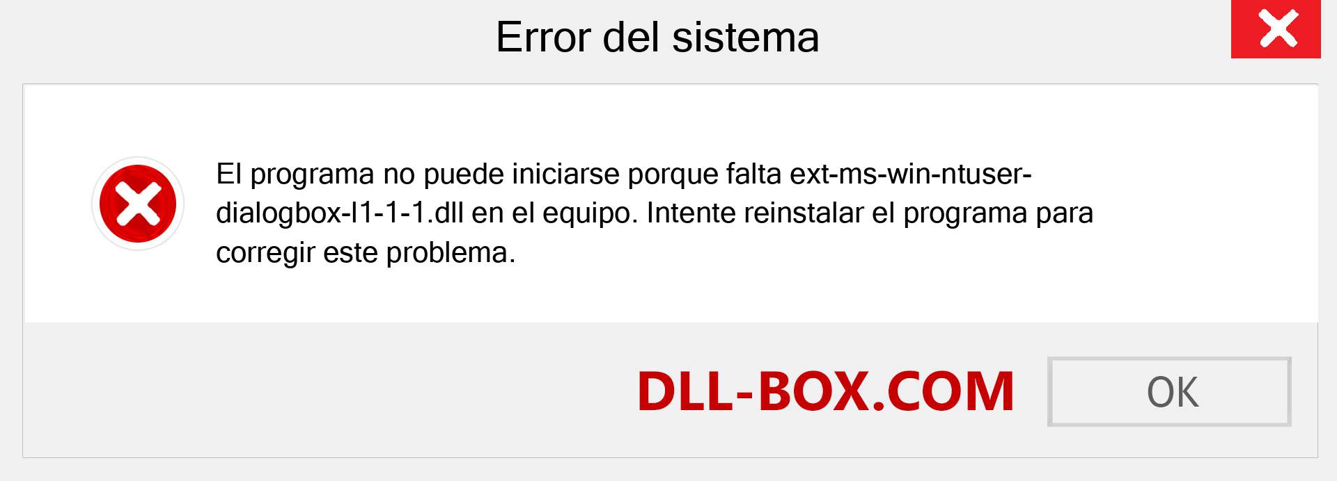 ¿Falta el archivo ext-ms-win-ntuser-dialogbox-l1-1-1.dll ?. Descargar para Windows 7, 8, 10 - Corregir ext-ms-win-ntuser-dialogbox-l1-1-1 dll Missing Error en Windows, fotos, imágenes